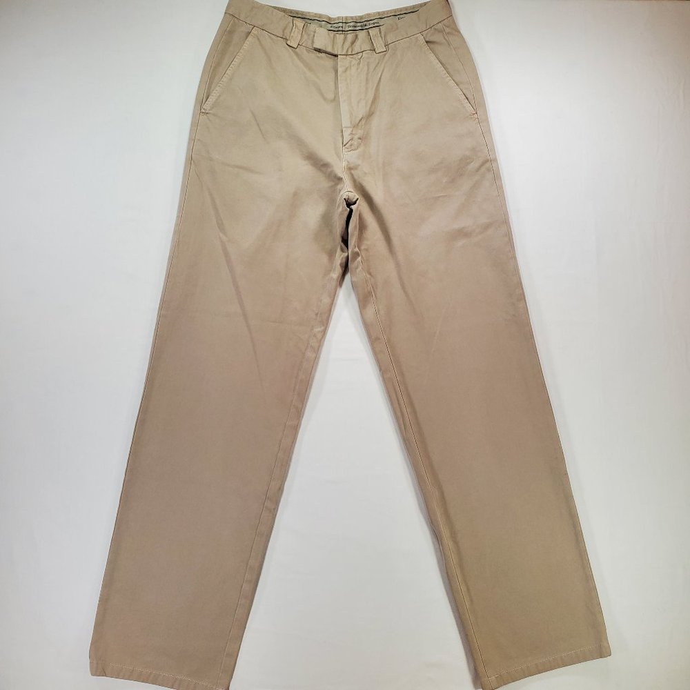 Ermenegildo Zegna Khaki Pants Men 31x34 Tan Classic Fit Straight Leg Vintage